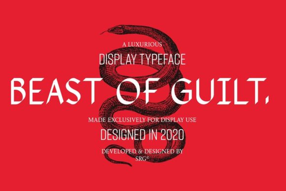 Beast of Guilt Font for Handmade Projects