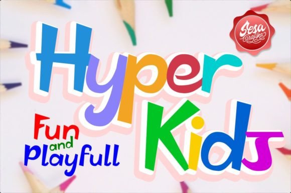 Hyper Kids: A Bold Display Font for Creative Projects